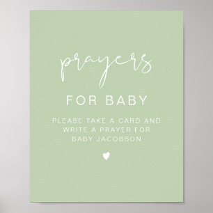 LEAH Lebendige Pastell-Baby-Party Gebete für Baby Poster