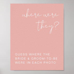 LEAH Lebendige Pastellrosa Where-Were-They-Schild Poster