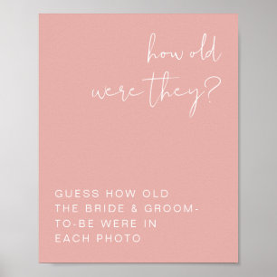 LEAH Lebendiges Pastellrosa Wie Alt Waren Sie Schi Poster