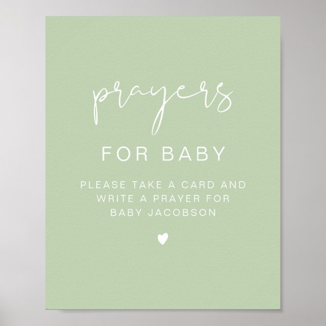 LEAH Lebhafte Pastel-Kinderdusche Gebete für Baby Poster (Vorne)