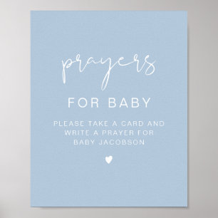 LEAH Lebhafte Pastel-Kinderdusche Gebete für Baby Poster