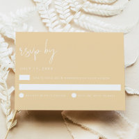 LEAH Minimalistisch Butter Yellow Wedding RSVP Car