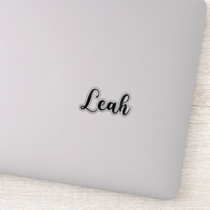 Leah Name - Handgeschriebene Kalligrafie Aufkleber