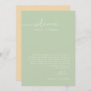 LEAH Pastel Wedding Weekend Willkommensplan Einladung