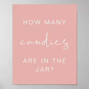 LEAH Pastel Wie viele Candies Baby Showspiele Poster