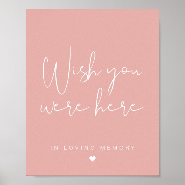 LEAH Vibranel Pastel Pink Wish Sie waren hier Zeic Poster (Vorne)