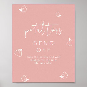 LEAH Vibrannte Pastel Wedding Petal Toss Absenden Poster