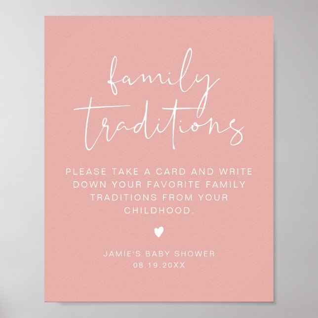 LEAH Vibrant Pastel Family Traditionen Kinderdusch Poster (Vorne)