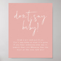 LEAH Vibrant Pastel Pink Sweet Say Baby Sign