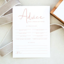 LEAH Vibrant Pink Baby Advice and Predictions Card
