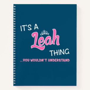 Leah, was du nicht verstehen würdest notizbuch