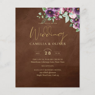 LeahG Brown Berry Plum Lila Wedding Herbst Flyer
