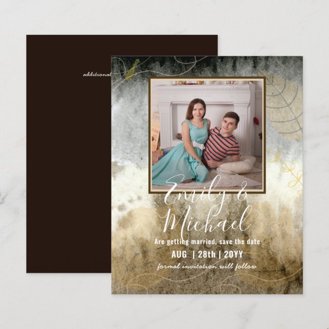 LeahG Budget FOTO Rett Datum Moody Abstrakt Goth (Vorne/Hinten)