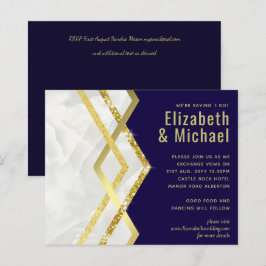 LeahG Budget Navy Gold Art Deco Wedding
