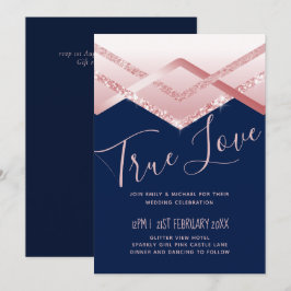 LeahG Budget Rosegold Art Deco Navy Hochzeit