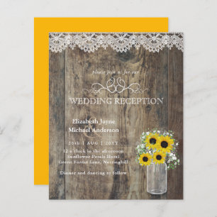 LeahG Budget Wedding REZEPTION Rustikale Sonnenblu