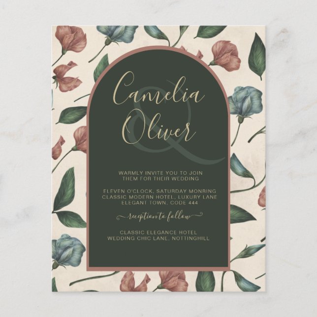 LeahG Emerald Green Terracotta Gold Hochzeit im He Flyer (Vorne)