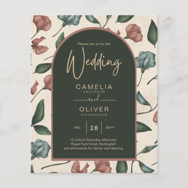 LeahG Emerald Green Terracotta Gold Hochzeit im He Flyer (Vorne)