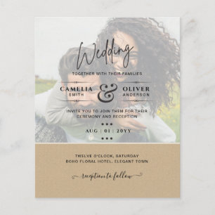 LeahG FOTO WEDING INVITATION Budget Overlay Text Flyer