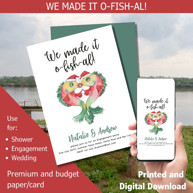 LeahG Funny Niedlich Summer Brautparty Fishies Einladung (Von Creator hochgeladen)