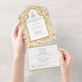 LeahG Gold Paisley - Einladung zur islamischen Hoc