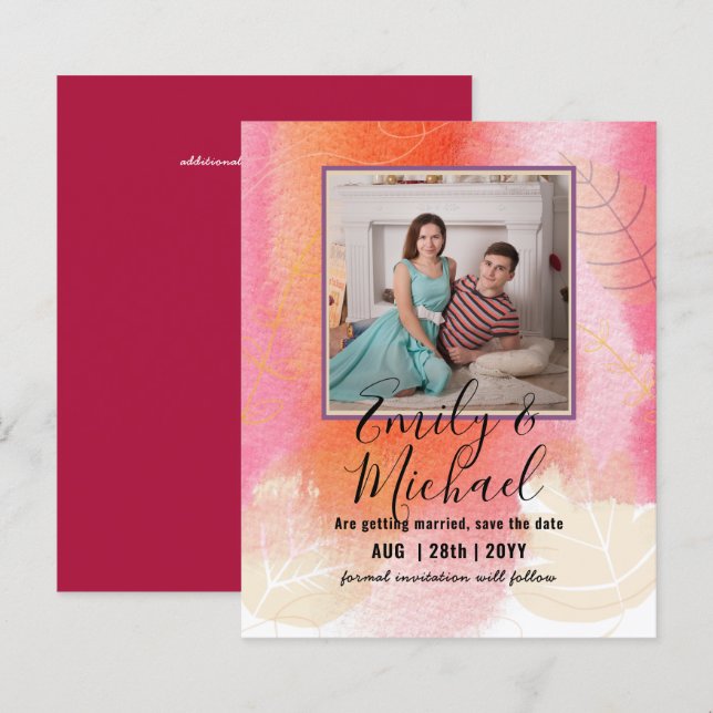 LeahG Haushalt FOTO Rett Datum Fruity Berry Abstra (Vorne/Hinten)