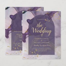 LeahG Ink Ombre Lila Lavender Gold Wedding
