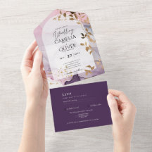 LeahG Ink Ombre Lila Pink Pink Gold Hochzeit