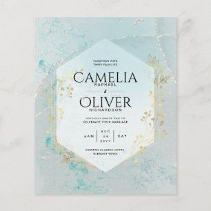 LeahG INK Sea Glass Türkis Gold Aqua INVITE