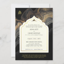 LeahG Islamische Wedding Black Gold Moschee Elegan