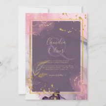 LeahG® Lavender INK Mauve Lila Gold Wedding