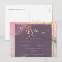 LeahG® Lavender INK Mauve Lila Gold Wedding