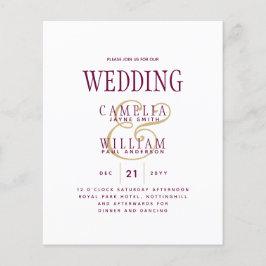LeahG Magenta Berry Pink Wedding Einladung