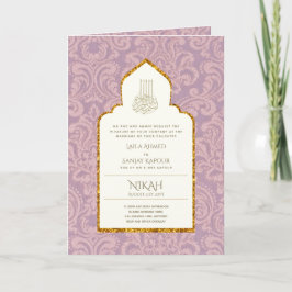 LeahG Paisley Verzierter islamischer Hochzeitsempf Karte