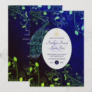 LeahG Peacock Blue Islamic Muslim Wedding lädt ein Einladung