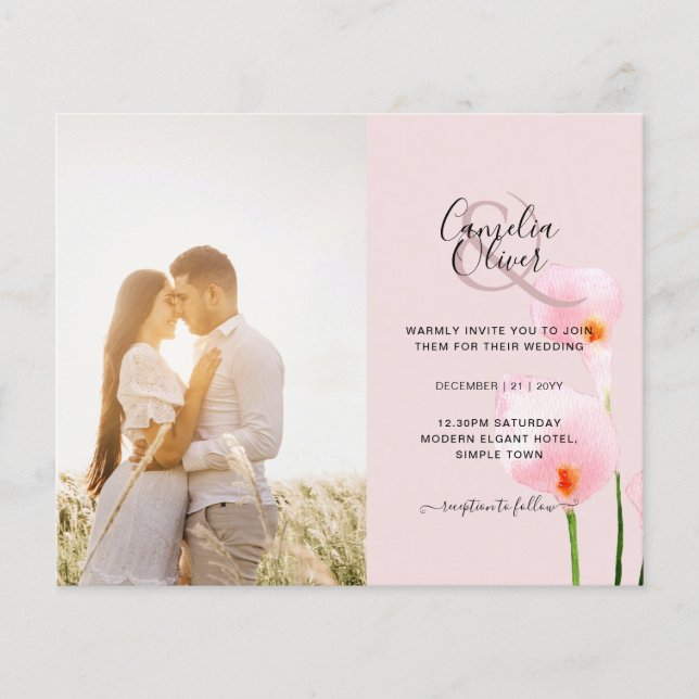 LeahG Pink Calla Lily FOTO Overlay (Vorderseite)