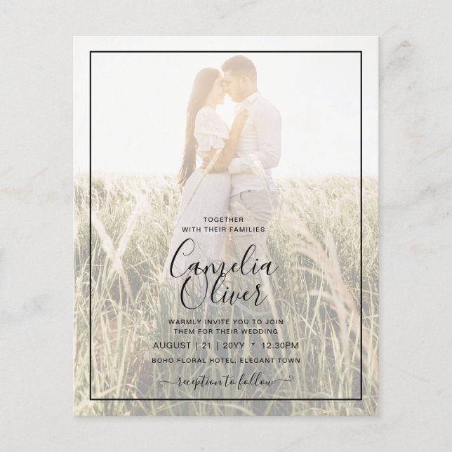 LeahG Pink Calla Lily Foto Overlay Flyer (Vorne)
