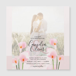 LeahG Pink Calla Lily FOTO Overlay Magnetkarte
