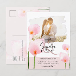 LeahG Pink Calla Lily FOTO Overlay Postkarte