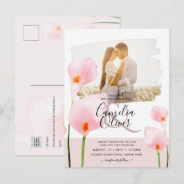 LeahG Pink Calla Lily FOTO Overlay Postkarte