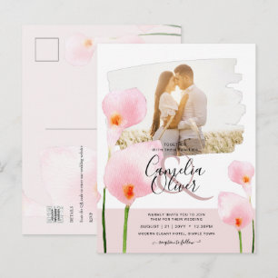 LeahG Pink Calla Lily FOTO Overlay Postkarte