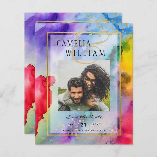 LeahG Rainbow Pride Ink FOTO Hochzeitstag Rett (Vorne/Hinten)