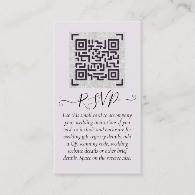 LeahG RSVP QR Code Détails de la photo Carte Maria (Devant)