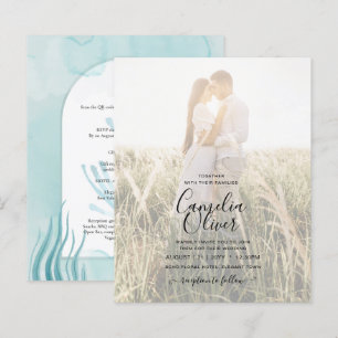 LeahG Sea Glass Ocean Coral Türkis Blue INVITE