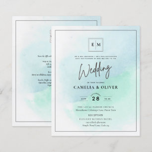 LeahG Sea Glass Türkis Aquamarin Blue Wedding INVI