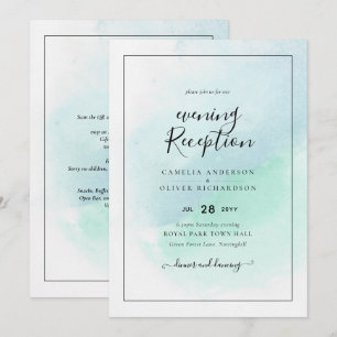 LeahG Sea Glass Türkis Aquamarin Blue Wedding INVI Einladung