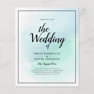 LeahG Sea Glass Türkis Aquamarin Blue Wedding INVI Flyer