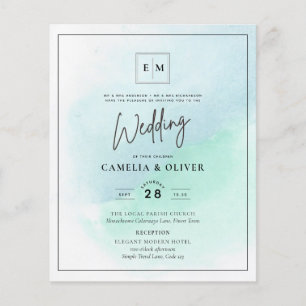 LeahG Sea Glass Türkis Aquamarin Blue Wedding INVI Flyer