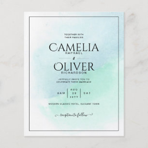 LeahG Sea Glass Türkis Aquamarin Blue Wedding INVI Flyer