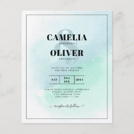 LeahG Sea Glass Türkis Aquamarin Blue Wedding INVI Flyer
